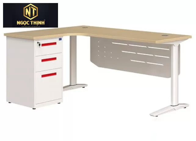 Bàn góc cho trưởng phòng có yếm tôn UN1880CS3 Bàn góc cho trưởng phòng có yếm tôn UN1880CS3